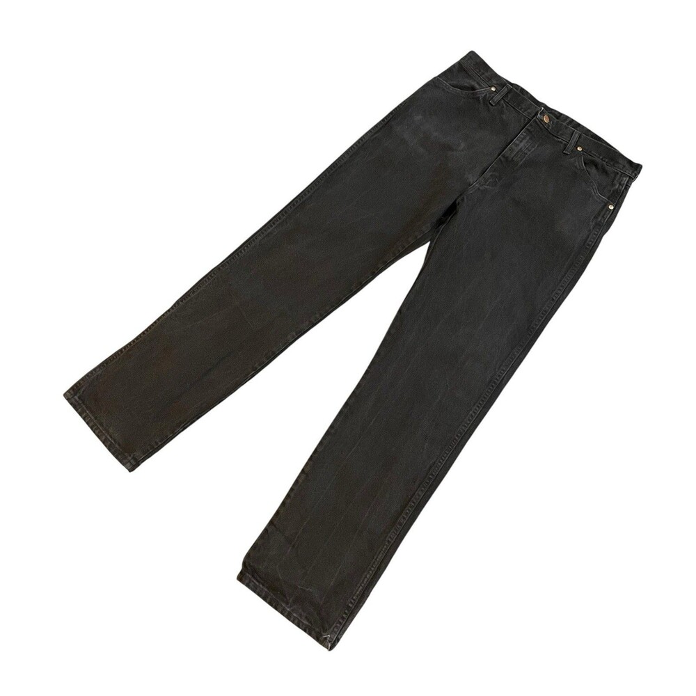 Vintage 90s Wrangler Black Cowboy Cut Denim Jeans Men’s Size 38x34 Western